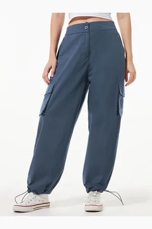 Bewakoof Women Cotton Oversized Mid-rise Cargos Trousers