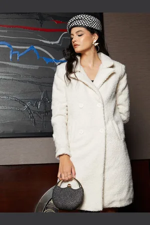 Campus Women Double-Breasted Overcoat