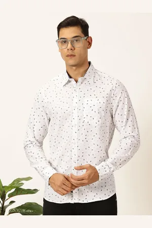 Provogue Men Micro Disty Printed Premium Slim Fit Pure Cotton Casual Shirt