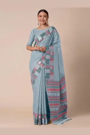 House of Pataudi Ethnic Motif Woven Design Silk Saree