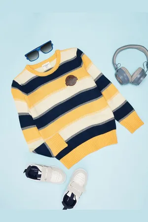 Pantaloons Boys Striped Pullover