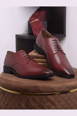 LOUIS STITCH Men Rosewood Premium Egyptian Crust Leather Formal Derbys