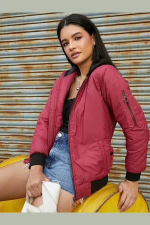 Campus Women Hooded Solid Casual Padded Jacket