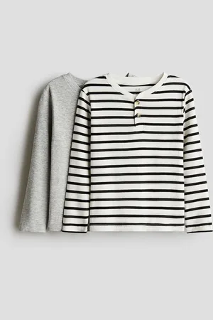 H&M Boys 2-Pack Ribbed Henley Tops