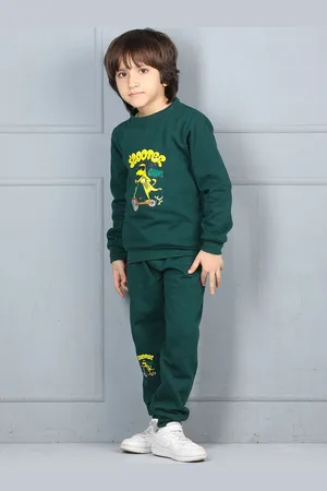 Cutiekins Boys Printed Sweatshirt & Joggers Clothing Set