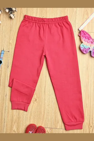 Cutiekins Girls Solid Mid Rise Regular Fit Joggers