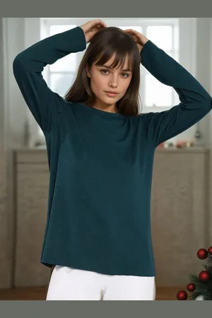 KOTTY Women Round Neck Long Sleeves Top