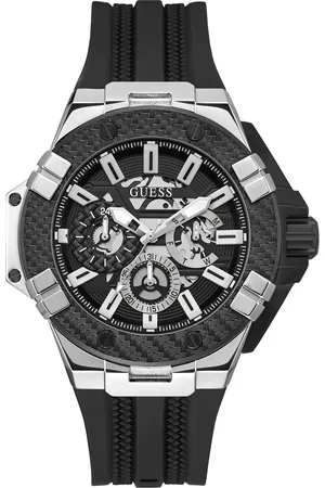Guess Men Skeleton Dial & Straps Analogue Watch - GW0515G1