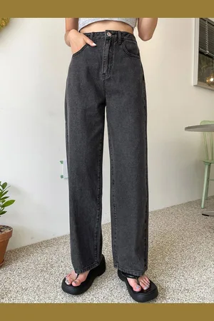 KOTTY Women Cotton Straight Fit High-Rise Stretchable Jeans