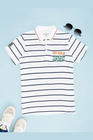 Pantaloons Boys Striped Polo Collar Cotton T-shirt