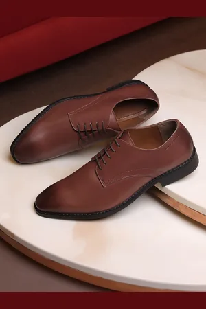 LOUIS STITCH Men Tan Premium Egyptian Crust Leather Formal Derbys