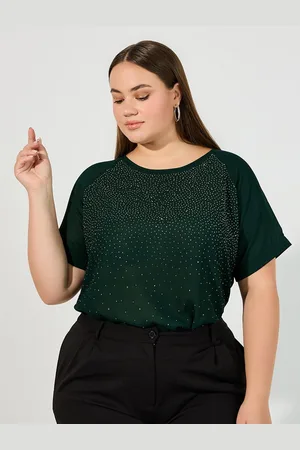 Styli Women Plus Size Short Sleeve Top