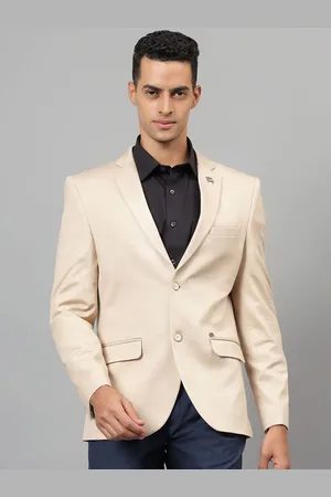 CANTABIL Notched Lapel Slim Fit Single Breasted Blazer