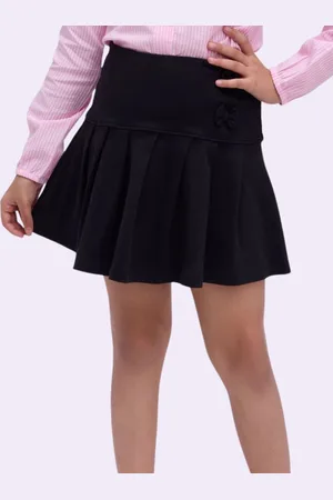 Bombay High Girls Pure Cotton Flared Above Knee Length Skirt