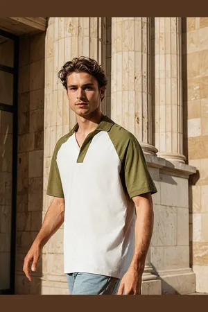 H&M Men Raglan Sleeve Polo T-Shirt
