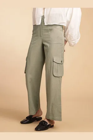 H&M Women Linen Blend Cargo Trousers