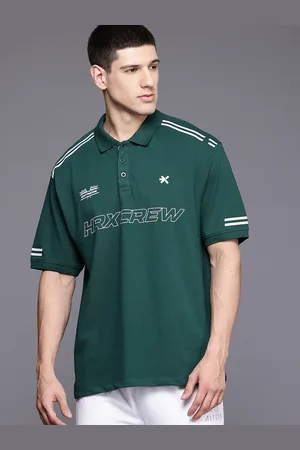 HRX Men Typography Printed Polo Collar T-shirt