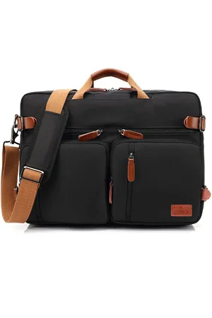 THE CLOWNFISH Unisex Black & Brown Messenger Bag