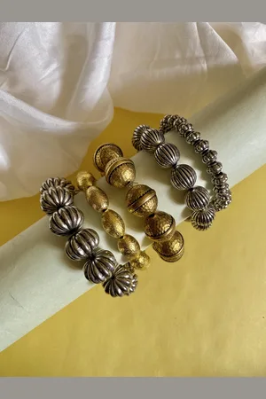 ATIBELLE Set Of 5 Silver-Plated Bangles
