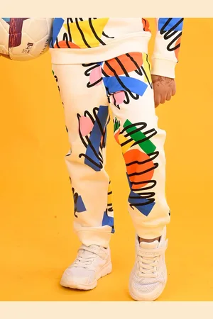 Anthrilo Boys Abstract Printed Mid-Rise Jogger