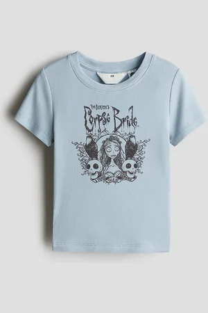 H&M Girls Print-Detail Jersey Top