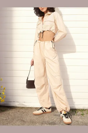 DressBerry Street Smart Styles Crop Shirt & Parachute Pants Co-Ords