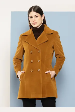 Chemistry Notched Lapel Collar Single-Breasted Longline Overcoat