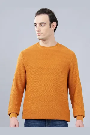 CANTABIL Men Self Design Full Sleeve Sweater Pullover