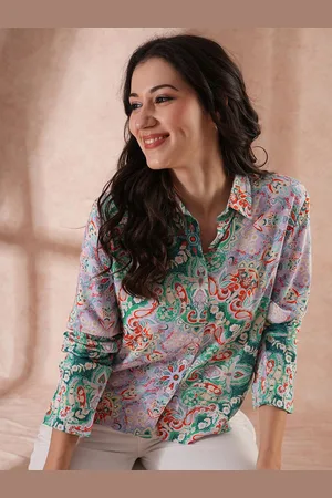 Globus Women Ethnic Motifs Printed Shirt Style Top