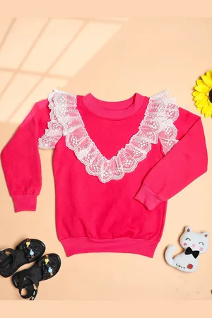 Cutiekins Girls Round Neck Pullover Sweatshirt