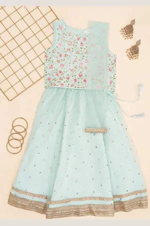 Pantaloons Girls Embroidered Sequinned Ready to Wear Lehenga & Blouse & Dupatta