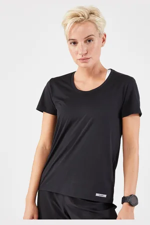DECATHLON Women Solid Round Neck T-shirt