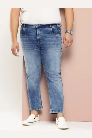 Sztori Men Slim Fit Whiskers & Chevrons Light Fade Stretchable Jeans