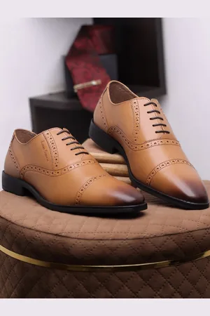 LOUIS STITCH Men British Tan Premium Egyptian Crust Leather Formal Oxfords