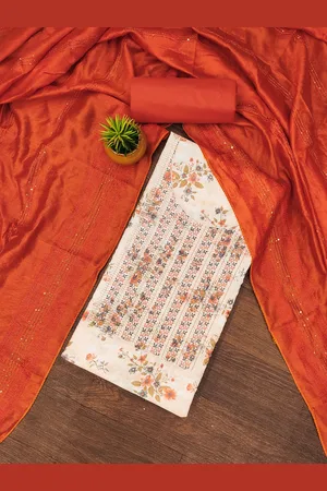 MANVAA Floral Embroidered Unstitched Dress Material