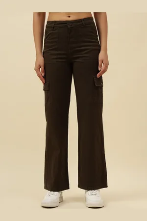 BEATNIK Women Wide Leg Smart Flared High-Rise Trousers
