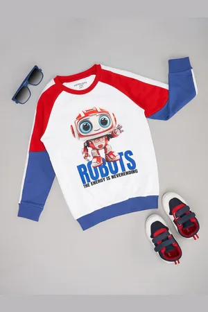 Pantaloons Boys Cotton Round Neck Long Sleeves Sweatshirt