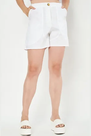 BRINN Women Solid Regular Fit Cotton Shorts