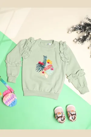 Cutiekins Girls Graphic Print Winter Sweatshirt