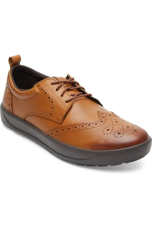 Ergon Men Textured Lace-Up Leather Casual Brogues