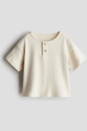 H&M Girls Ribbed Henley Tops