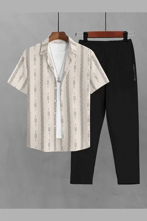 bullmer Printed Short Sleeves Shirt With Trousers Co-Ords