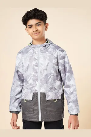 Pantaloons Boys Hooded Colourblocked Casual Bomber Jacket