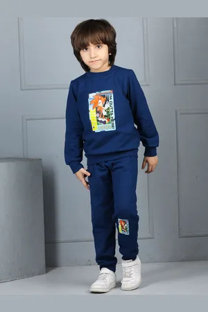 Cutiekins Boys Mid-Rise Graphic Printed Long Sleeves Tracksuits