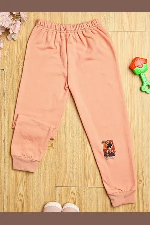 Cutiekins Girls Graphic Printed Mid- Rise Joggers Track Pant