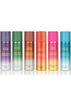 FRENCH ESSENCE Set Of 6 Deodorant Body Spray - 50ml Each