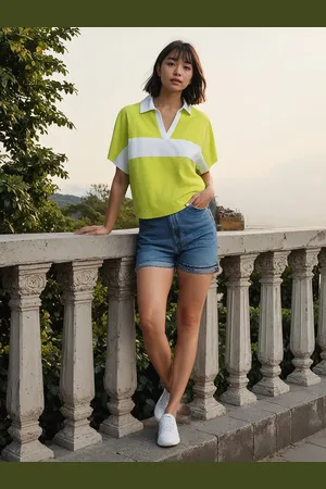 H&M Colourblocked Polo T-Shirt