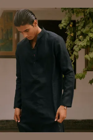Andamen Mandarin Collar Cotton Straight Kurta