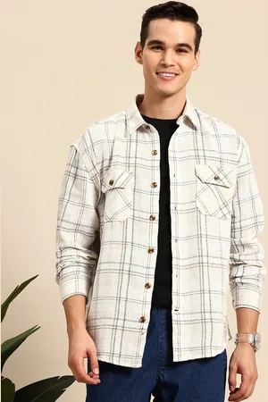 Mast & Harbour Men Opaque Checked Casual Shackets