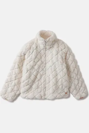 Blue Giraffe Girls Mock Collar Solid Casual Parka Jacket